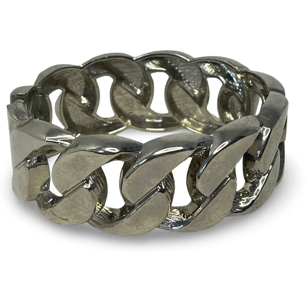 Silver Chain Link Hinge Bracelet